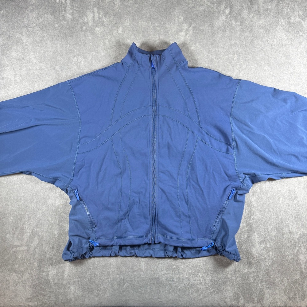 Lululemon Rogue Renegade Zip Jacket Womens 2 Blue Batwing